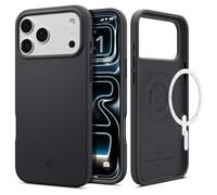 Spigen Silicone Fit MagFit Case for iPhone 17 Pro (2025), Compatible with MagSafe Accessories [Military-Grade Drop Protection] - Black
