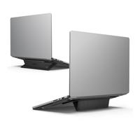 Spigen Slim Fold Portable Laptop Stand for Desk, Adhesive Foldable Keyboard Riser, Ergonomic Dual-Angle Anti-Slip Holder Compatible with MacBook Neo/Pro/Air iPad Pro/Air M2 M3 M4 M5 11"-16" and More