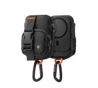 Spigen Snap Zip MagFit Magnetic MagSafe Wallet Card Holder with iPhone 17/16/15/14/13/12 Series and PixelSnap Cases for Pixel 10 Series, Earphone mini Pouch - Black