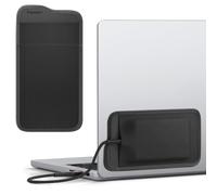 Spigen Stick-On Mouse Holder, Adhesive Organiser Pouch for Laptops, Durable Fabric Sleeve, Premium Pocket fits Magic Mouse, Samsung T7, SanDisk Portable SSD for MacBook Neo Pro Air M4 M5 13" and above