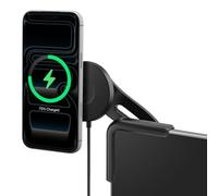 Spigen TapLock Qi2 15W MagSafe Car Screen Charger Mount [Adhesive Free] Phone Holder Compatible with Tesla Model Y 2025 Juniper Model 3 2023 2024 Highland Accessories & iPhone 17 16 15 14 13 12