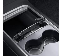 Spigen Tesla Model 3 2021-2023 and Model Y Centre Console Cable Organiser Station, Secure Cable Storage, Multi-Cable Holder, Built-in Magnets, Designed for Tesla Accessories - Black