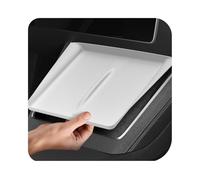 Spigen Tesla Model Y Juniper 2025/2026 (Premium/Performance) Centre Console Organiser Cover for Charging Pad [Ultra-Thin 0.8mm Design] Tesla Accessories Compatible with iPhone, Samsung, Etc - White