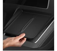 Spigen Tesla Model Y Juniper 2025 and Model 3 Highland 2024 Wireless Charging Pad for Tesla Accessories Compatible with iPhone, Galaxy, Etc - Black
