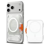 Spigen TinTap MagFit Magnetic MagSafe Wallet Card Holder 5-Cards Compatible with iPhone 17/16/15/14/13/12 Series and PixelSnap Cases for Pixel 10 Series - Frost Clear