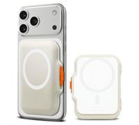 Spigen TinTap MagFit Magnetic MagSafe Wallet Card Holder 5-Cards Compatible with iPhone 17/16/15/14/13/12 Series and PixelSnap Cases for Pixel 10 Series - Dune Beige