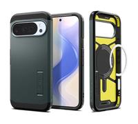 Spigen Tough Armor(AI) MagFit Case for Google Pixel 10 and Pixel 10 Pro, Compatible with Pixelsnap and MagSafe [2025 New Feature] - Abyss Green