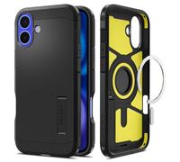 Spigen Tough Armor (AI) MagFit Case for iPhone 16 Plus, Compatible with MagSafe Accessories - Black