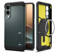 Spigen Tough Armor (AI) MagFit Case for Samsung Galaxy S25 Edge, Compatible with MagSafe Accessories - Abyss Green