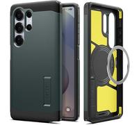 Spigen Tough Armor (AI) MagFit Case for Samsung Galaxy S25 Ultra, Compatible with MagSafe Accessories - Abyss Green