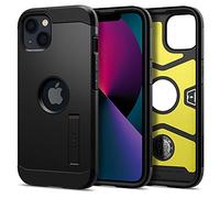 Spigen Tough Armor Case for iPhone 13 mini - Black | Built-in Stand, Dual-Layer Shockproof, Wireless Charge Ready, Patented Air Cushion, Military-Grade Drop Protection