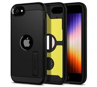 Spigen Tough Armor Case for iPhone SE / 8/7 - Black | Built-in Stand, Dual-Layer Shockproof, Wireless Charge Ready, Patented Air Cushion, Military-Grade Drop Protection