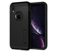 Spigen Tough Armor Case for iPhone XR - Black | Built-in Stand, Dual-Layer Shockproof, Wireless Charge Ready, Patented Air Cushion, Military-Grade Drop Protection