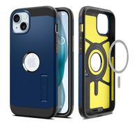 Spigen Tough Armor MagFit Case for iPhone 15, Compatible with MagSafe Accessories - Navy Blue
