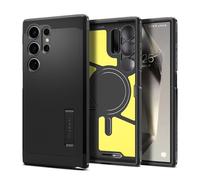 Spigen Tough Armor MagFit Case for Samsung Galaxy S24 Ultra, Compatible with MagSafe Accessories - Black