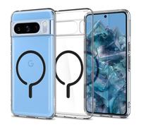 Spigen Ultra Hybrid MagFit Case for Google Pixel 8 Pro, Compatible with MagSafe Accessories - Crystal Clear