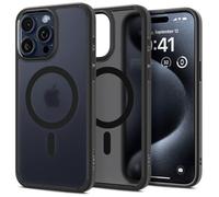 Spigen Ultra Hybrid MagFit Case for iPhone 15 Pro - Frost Black | MagSafe Compatible, Smudge-Proof Translucent, Patented Air Cushion, MIL-STD-810H Military-Grade Drop Protection