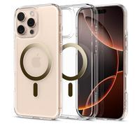 Spigen Ultra Hybrid MagFit Case for iPhone 16 Pro [MagSafe Compatible] [Military-Grade Drop Protection] - Clear Gold