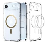 Spigen Ultra Hybrid MagFit Case for iPhone Air (2025), Compatible with MagSafe Accessories [Anti-Yellowing] [Dura Clear] [Military-Grade Drop Protection] - Clear Gold