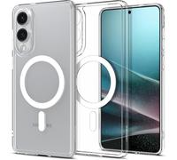 Spigen Ultra Hybrid MagFit Case for Samsung Galaxy S25 Edge, Compatible with MagSafe Accessories - Clear White