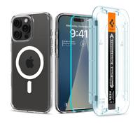 Spigen Ultra Hybrid MagSafe, white + Glass tR EZ Fit Pack - iPhone 16 Pro Max
