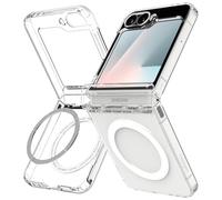 Spigen Ultra Hybrid Pro MagFit Case for Samsung Galaxy Flip 7 FE/Z Flip 6, Compatible with MagSafe Accessories - Clear White