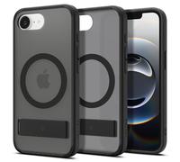Spigen Ultra Hybrid S MagFit Case with Stand for iPhone 17e /16e, MagSafe Compatible Phone Cover [360° Rotating Kickstand] [Anti-Yellowing] - Frost Black