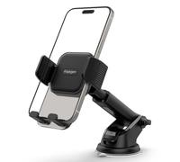 Spigen Universal Car Phone Holder Adjustable Mount Mobile Cradle Strong Suction Cup, 360° Rotation Dashboard/Windscreen Compatible with 4.7" to 6.7" devices iPhone, Galaxy, Xiaomi, Pixel etc - Black