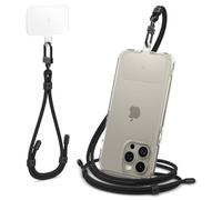 Spigen Universal Crossbody and Wrist Strap Set 2 with ConTag, Adjustable Phone Lanyard Neck Strap Compatible with iPhone 17 Air 16 15 14 Pro Max, Samsung Galaxy S25 Ultra, Pixel 9 and more - Black