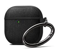 Spigen Urban Fit Designed for AirPods 4 Cas (2024) Premium Fabric Cover with Carabiner Key Chain - Black