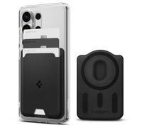 Spigen Urban Fit MagFit 3-Card Wallet for Samsung Galaxy Series | Premium fabric magsafe wallet for Samsung Galaxy MagSafe Cases S26/S25/S24 Series - Black