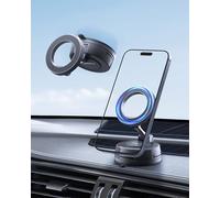 Spigen VacuumLock MagSafe Car Mount Magnetic Car Phone Holder | 360° Rotating Cradle for iPhone 17 17e 16 15 14 13 & MagSafe Cases for Samsung S26 S25 Pixel 11 10 - Dashboard/Windscreen