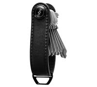 Spigen Valentinus Key Chain Key Holder Leather Key Organizer Minialist Compact Keyholder with Key Ring - Black