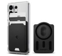 Spigen Valentinus MagFit 3-Card Wallet for Samsung Galaxy Series | Vegan leather magsafe wallet for Samsung Galaxy MagSafe Cases S26/S25/S24 Series - Black