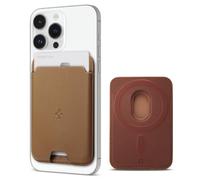 Spigen Valentinus MagFit Magnetic MagSafe Wallet Card Holder 2-Cards Compatible with iPhone 17/16/15/14/13/12 Series and PixelSnap Cases for Pixel 10 Series - Brown