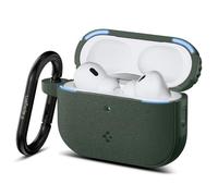 Spigen Vault Case for AirPods Pro 3 (2025) | TPU case with textured grip, magnetic lock, military grade defense and carabiner for 2025 models - Midnight Green