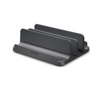 Spigen Vertical Laptop Stand for Desk [Up to 4 Devices] with Adjustable Slots, Desktop Organiser for Laptops, Tablets, and Smartphones, Compatible with iPad MacBook Neo/Pro/Air iPhone Samsung Pixel