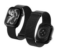 Spigen WBF01 Strap for Apple Watch Ultra 4/3/2/1, Series 12/11/10 | Lightweight nylon strap with quick hook-and-loop adjustment for Apple Watch 49/46/45/44/42mm - Black