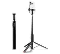 Spigen Wondersnap Automatic Selfie Stick Tripod, [Auto-Open] Phone Tripod Stand for iPhone & Android 360° Double Axes Rotatable Travel - Black