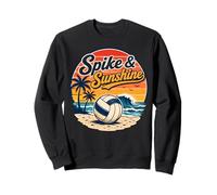 Spike and Sunshine Beach Volleyball Tropical Summer Sweatshirt