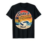 Spike and Sunshine Beach Volleyball Tropical Summer T-Shirt