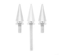 Spike Bolts for Windshield Trim of For Street Glide FLHX 2014 2023, Forged Aluminum, Quick Installation, Set of 3 (white)