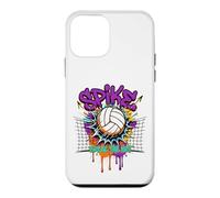 Spike Break The Net Volleyball Player Graffiti Art Case for iPhone 12 mini