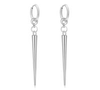 Spike Dangle Earrings for Men Women Punk Statement Hoop Earring Jewelry, Moderate, Stainless Steel, No Gemstone
