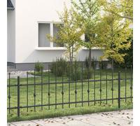 Spike Fence Asten Black 200 x 110 cm Powder-Coated Steel