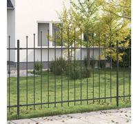 Spike Fence Asten Black 200 x 166 cm Powder-Coated Steel