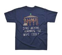 Spike Leisurewear Hysterical Histories Licensed 100% Cotton Navy T-Shirt with 'WiFi' Funny Slogan Printed on The Front. Available in Sizes Small, Medium, Large, XL and XXL (Medium)