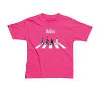 Spike Leisurewear Officially Licensed Beatles Children's 100% Cotton Pink T-Shirt with Classic Abbey Road Design Printed on The Front. Available in Ages 1-2, 3-4, 5-6, 7-8 and 9-10 (Age 5-6)