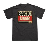 Spike Leisurewear Officially Licensed The Beatles 100% Cotton Black T-Shirt Printed with Classic Back in The USSR Design on The Front. Available in Sizes Small, Medium, Large, XL and XXL (XL)
