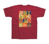 Spike Leisurewear Wallace & Gromit Medley T-Shirt (UK, Alpha, XXL, Regular, Regular, Red)